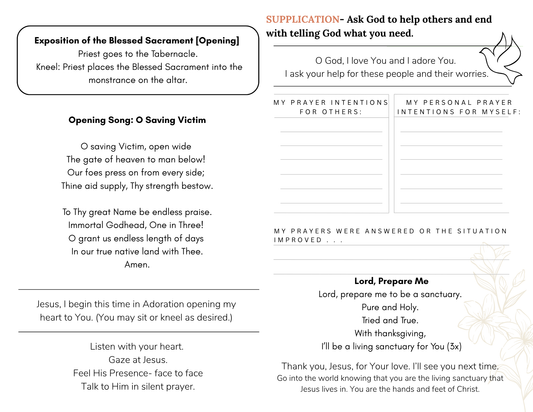 Praise and Adoration Guided Journal with the ACTS format Digital Download