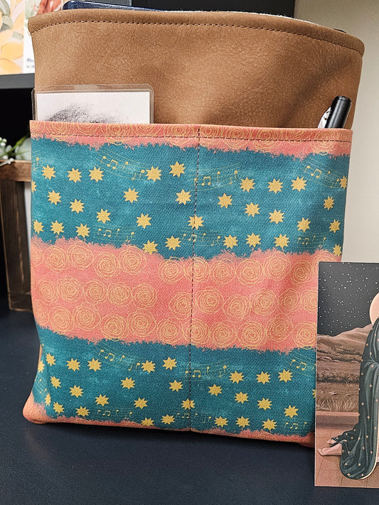 Our Lady of Guadalupe Music, Roses, and Stars on Mantle and Gown Bible Book Sleeve Device Case Catholic handmade gift