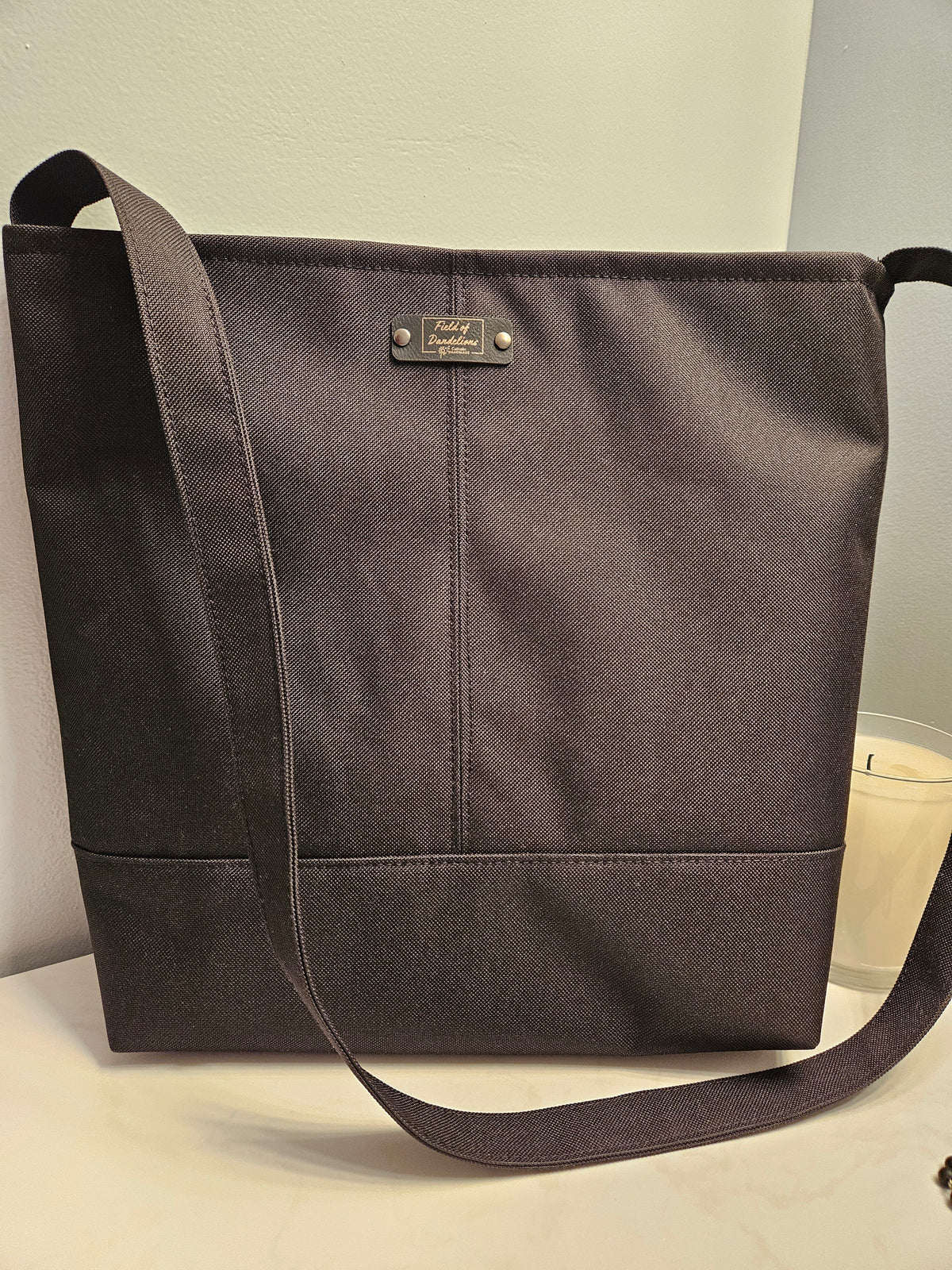 AMDG XL tote bag Ad Majorem Dei Gloriam "For the greater glory of God" waterproof canvas Catholic handmade gift