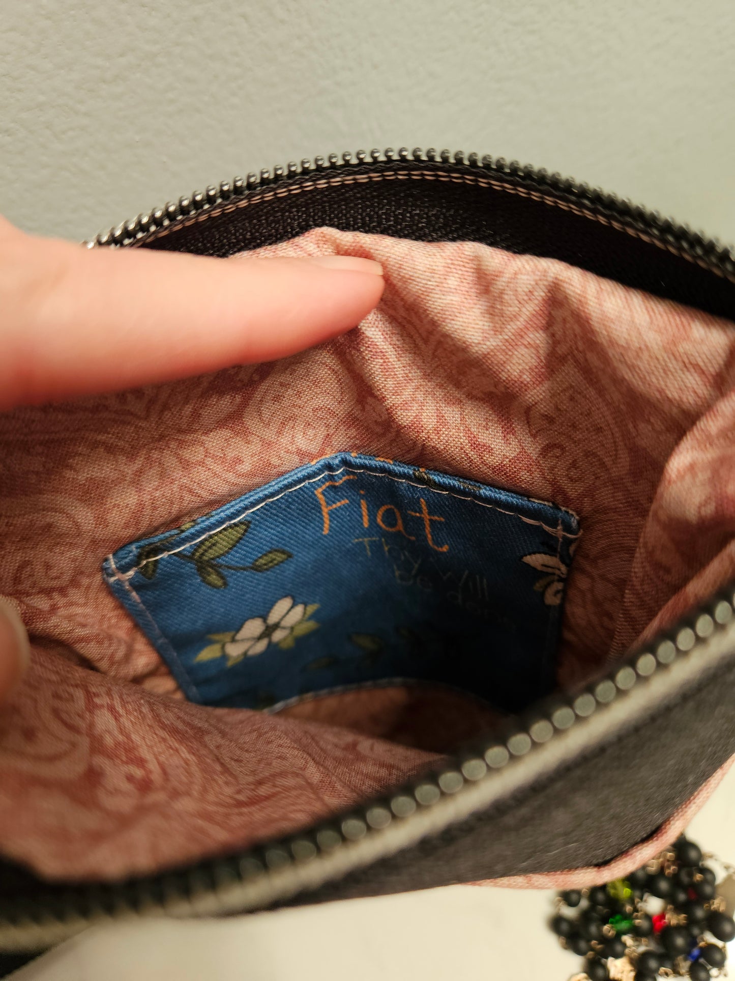 Fiat Thy Will Be Done Crossbody Phone Purse Handmade Catholic gift