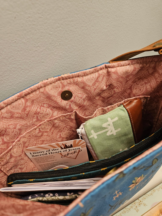 Fiat Thy Will Be Done medium tote bag Catholic purse