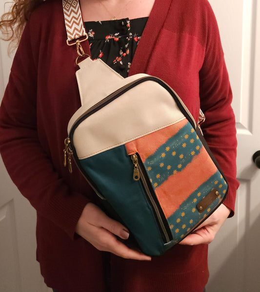 Crossbody Sling Our Lady of Guadalupe Music Stars on Mantle Catholic handmade purse