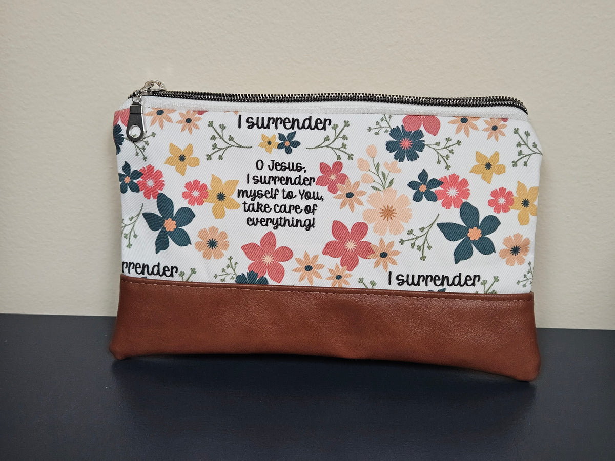 O Jesus Surrender Novena clutch carry-all organizer Christian Catholic handmade