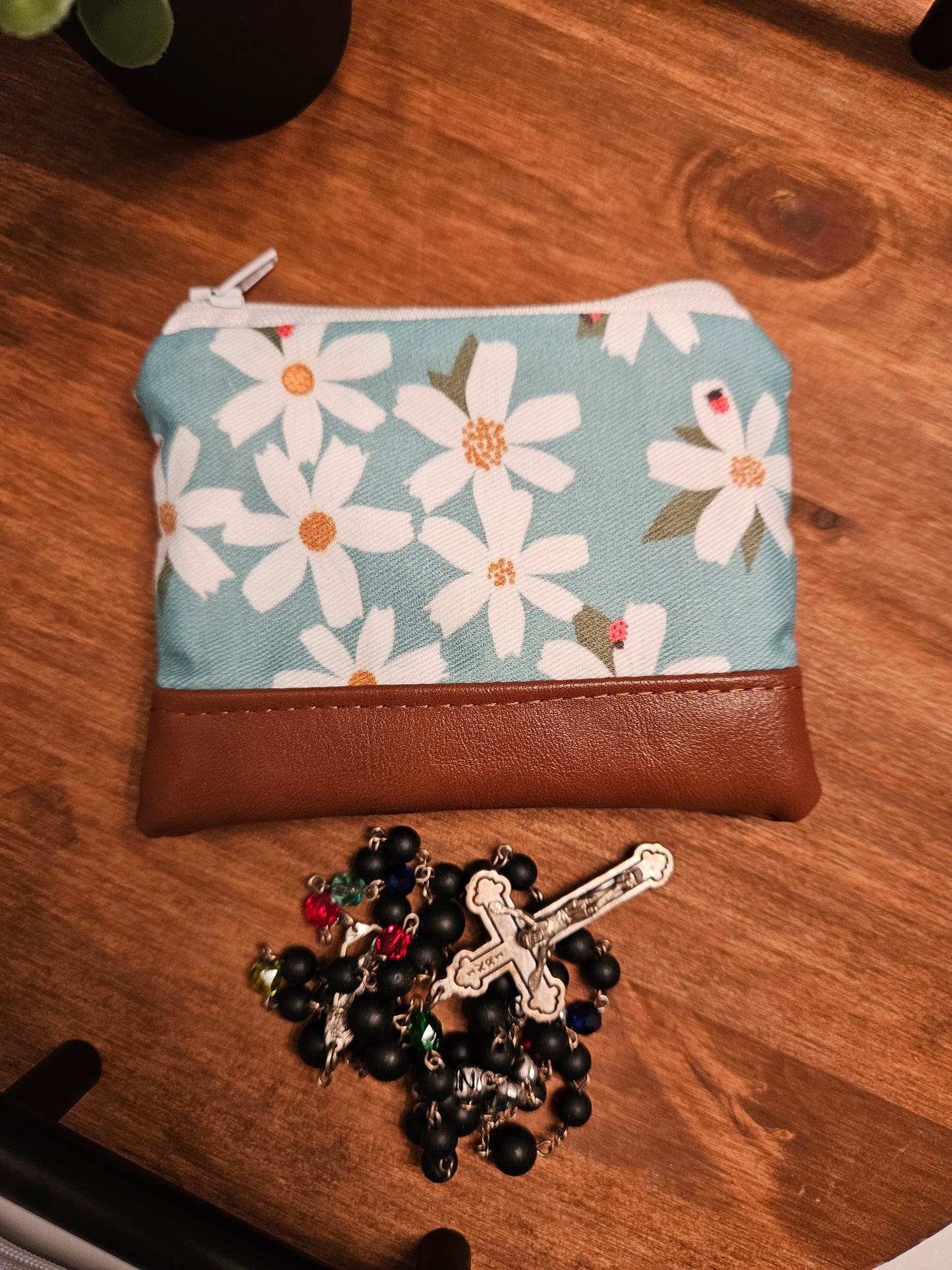 Small pouch of Our Lady's Ladybugs Rosary pouch