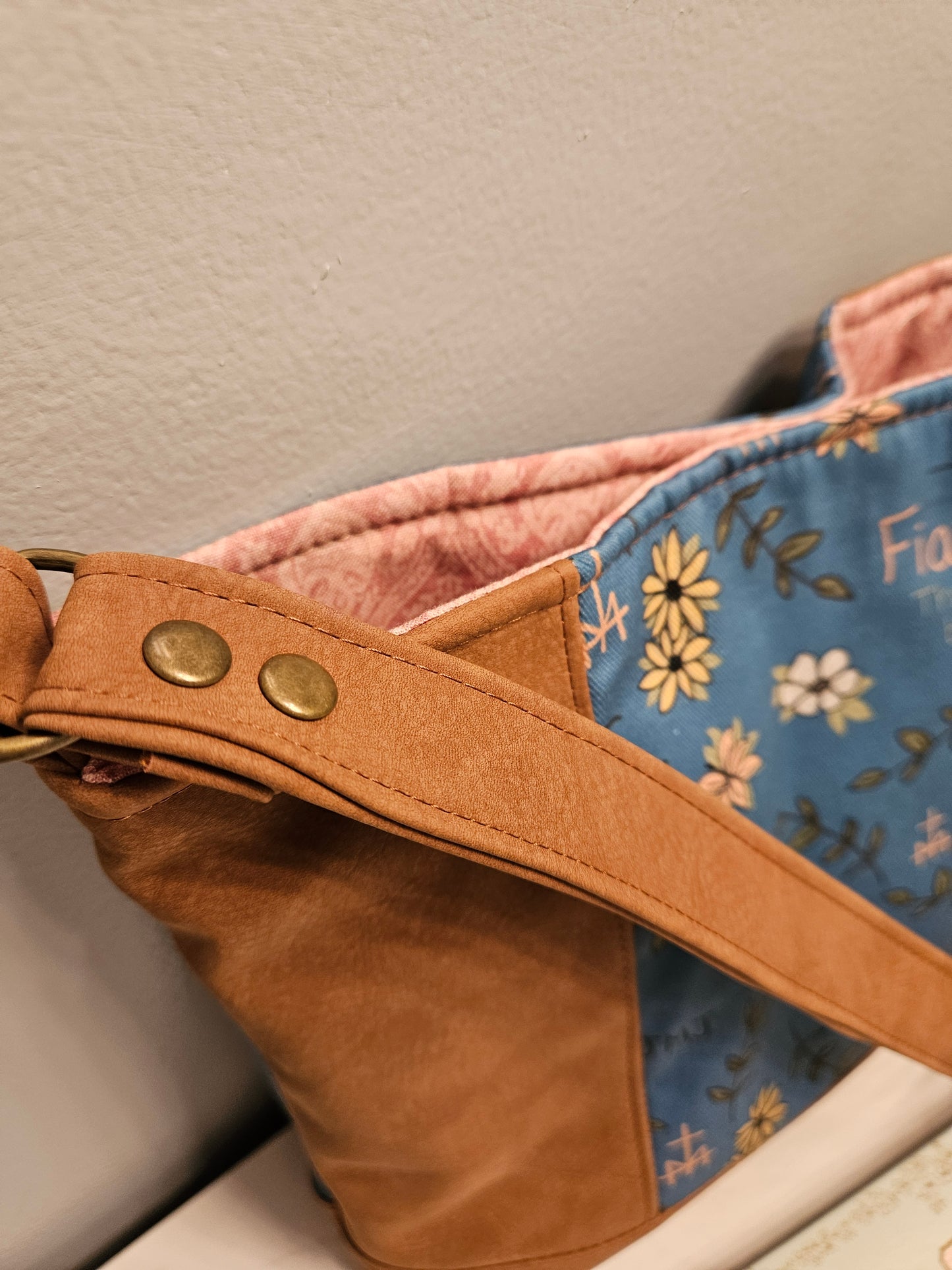 Fiat Thy Will Be Done medium tote bag Catholic purse