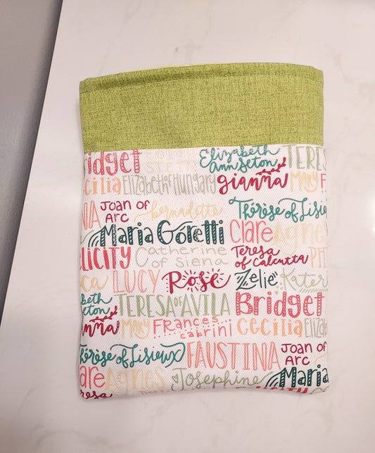 Book Sleeve Girl Saints Name Catholic Fabric for Journaling Bible Diary Prayer Journals/Confirmation First Communion Adoration gifts