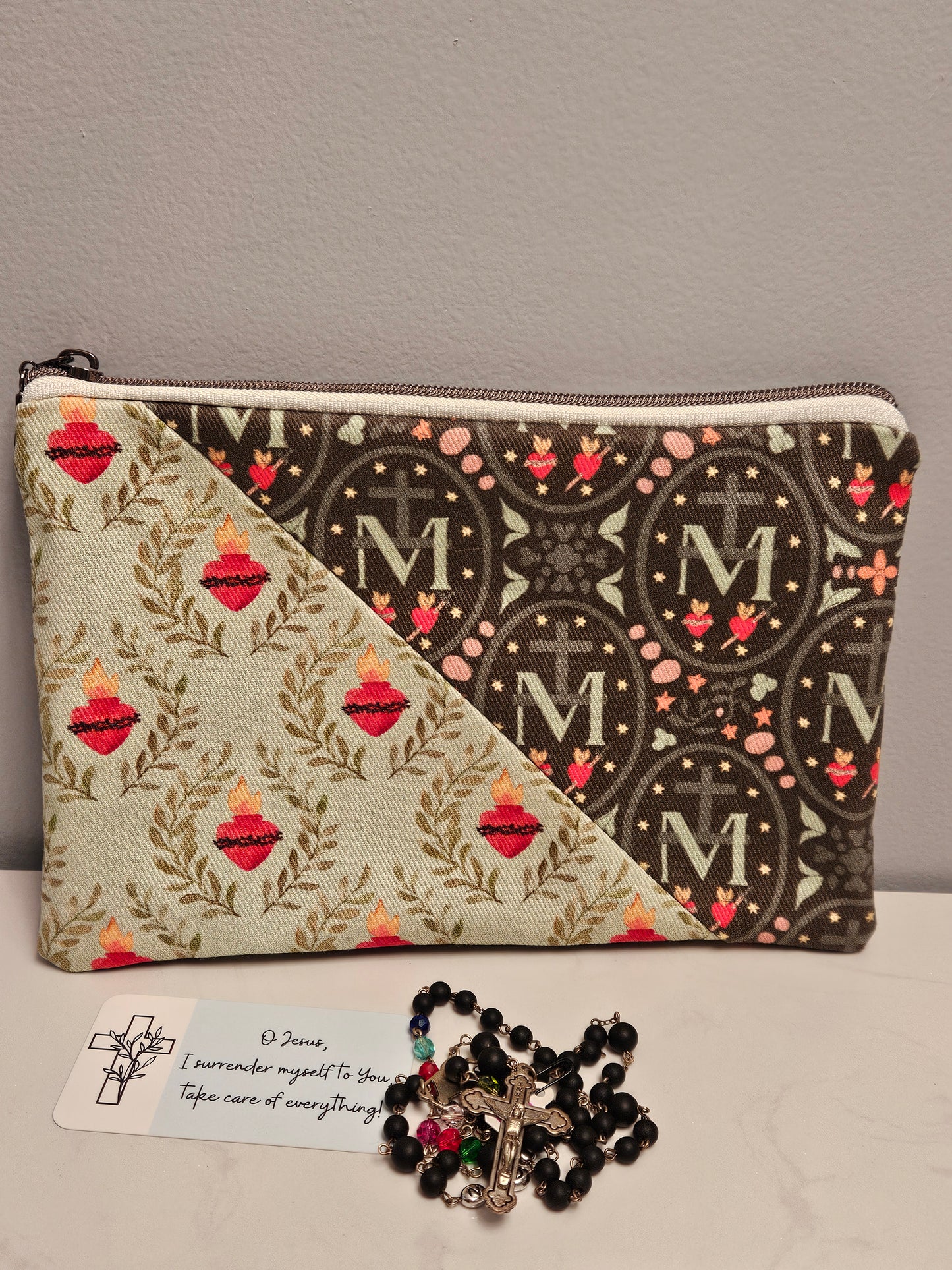Miraculous Medal and Sacred Heart Pouches- variety of Catholic pouches