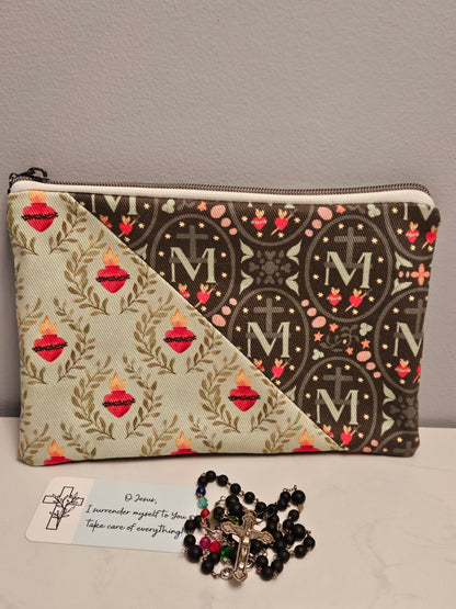 Miraculous Medal and Sacred Heart Pouches- variety of Catholic pouches