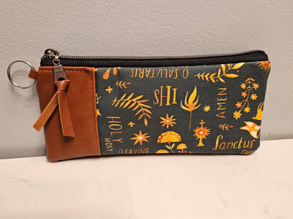 Latin Adoration pouch with keyring Catholic Christian handmade