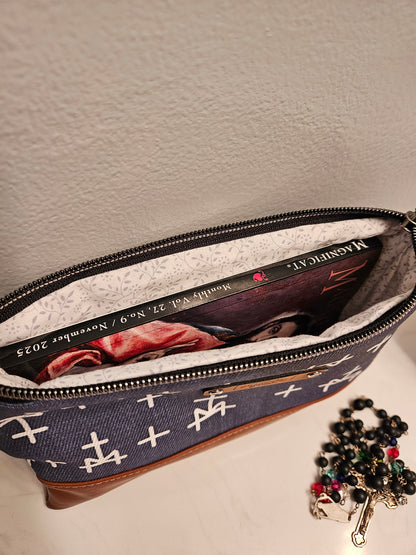 Latin Adoration Carry-all clutch veil prayer pouch Catholic handmade Magnificat pouch