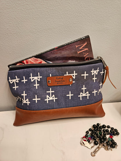 Latin Adoration Carry-all clutch veil prayer pouch Catholic handmade Magnificat pouch