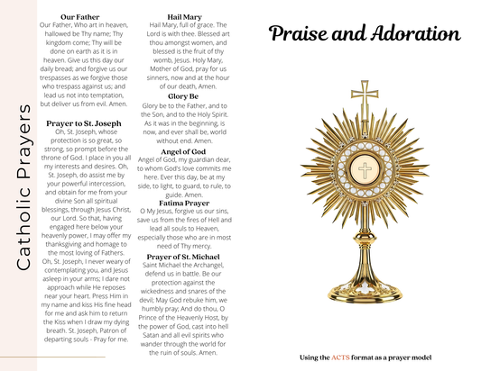 Praise and Adoration Guided Journal with the ACTS format Digital Download