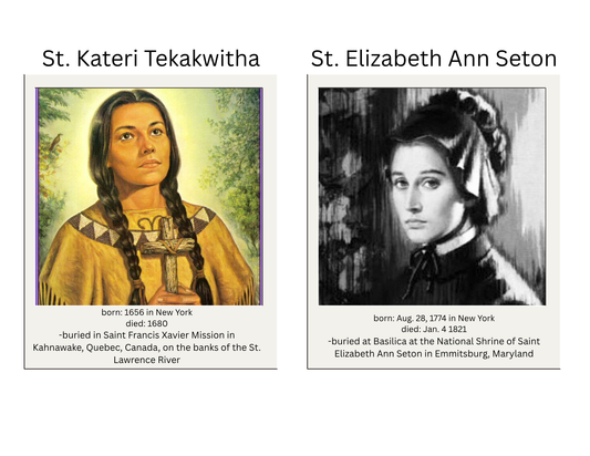 American Blesseds and Saints Bulletin Board Freebie
