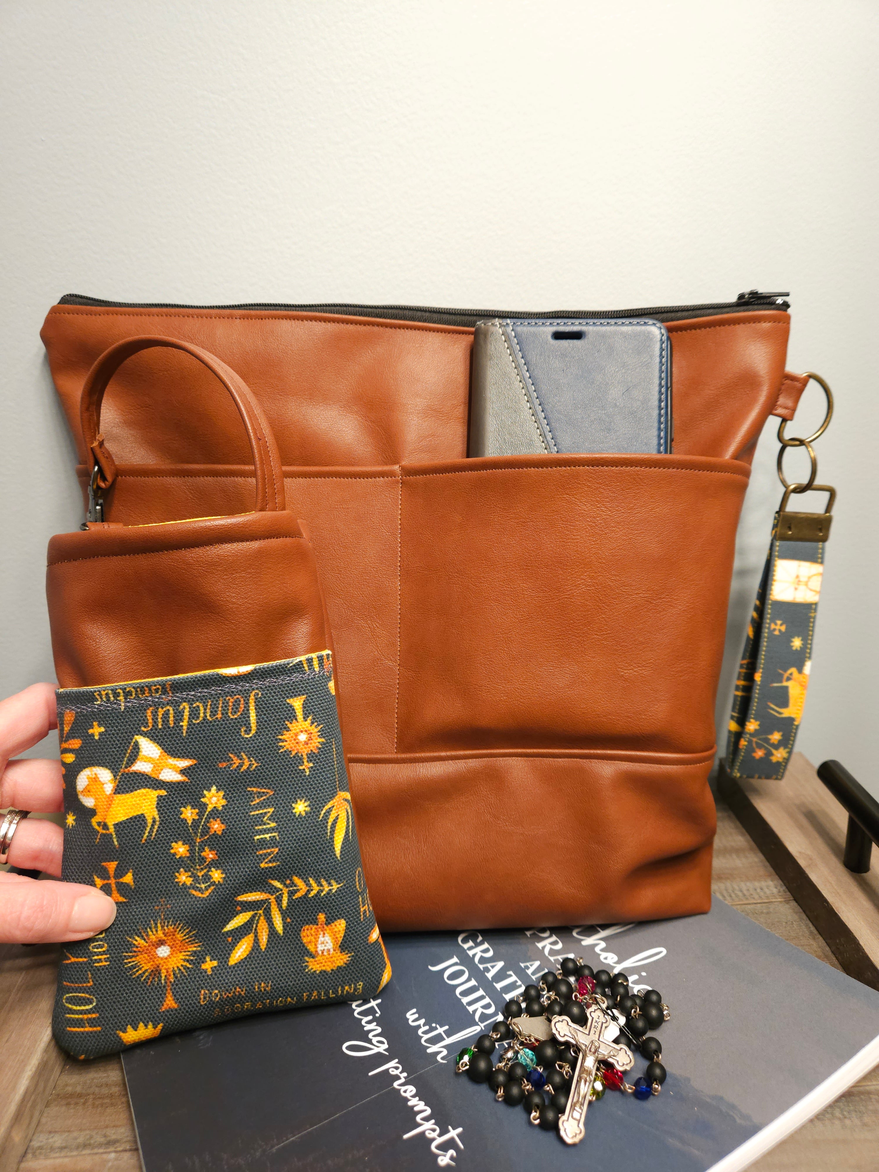 Catholic Purses Field of Dandelions: Handmade Catholic pouches and purses