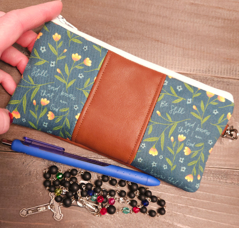 Wallet Catholic Wallet Pouch Catholic Fabric Variety – Field of Dandelions