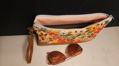 St. Therese of Lisieux fabric clutch with wristlet