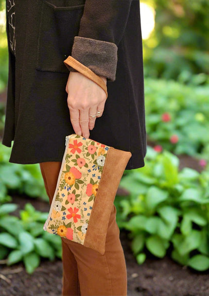 St. Therese of Lisieux fabric clutch with wristlet