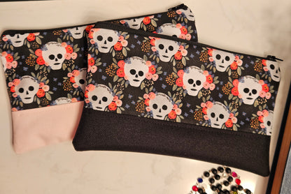 Memento Mori Catholic fabric pouch clutch