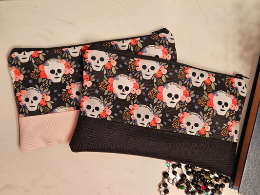 Memento Mori Catholic fabric pouch clutch