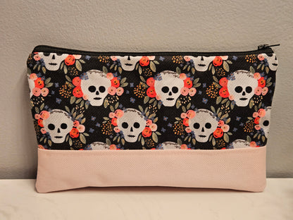 Memento Mori Catholic fabric pouch clutch