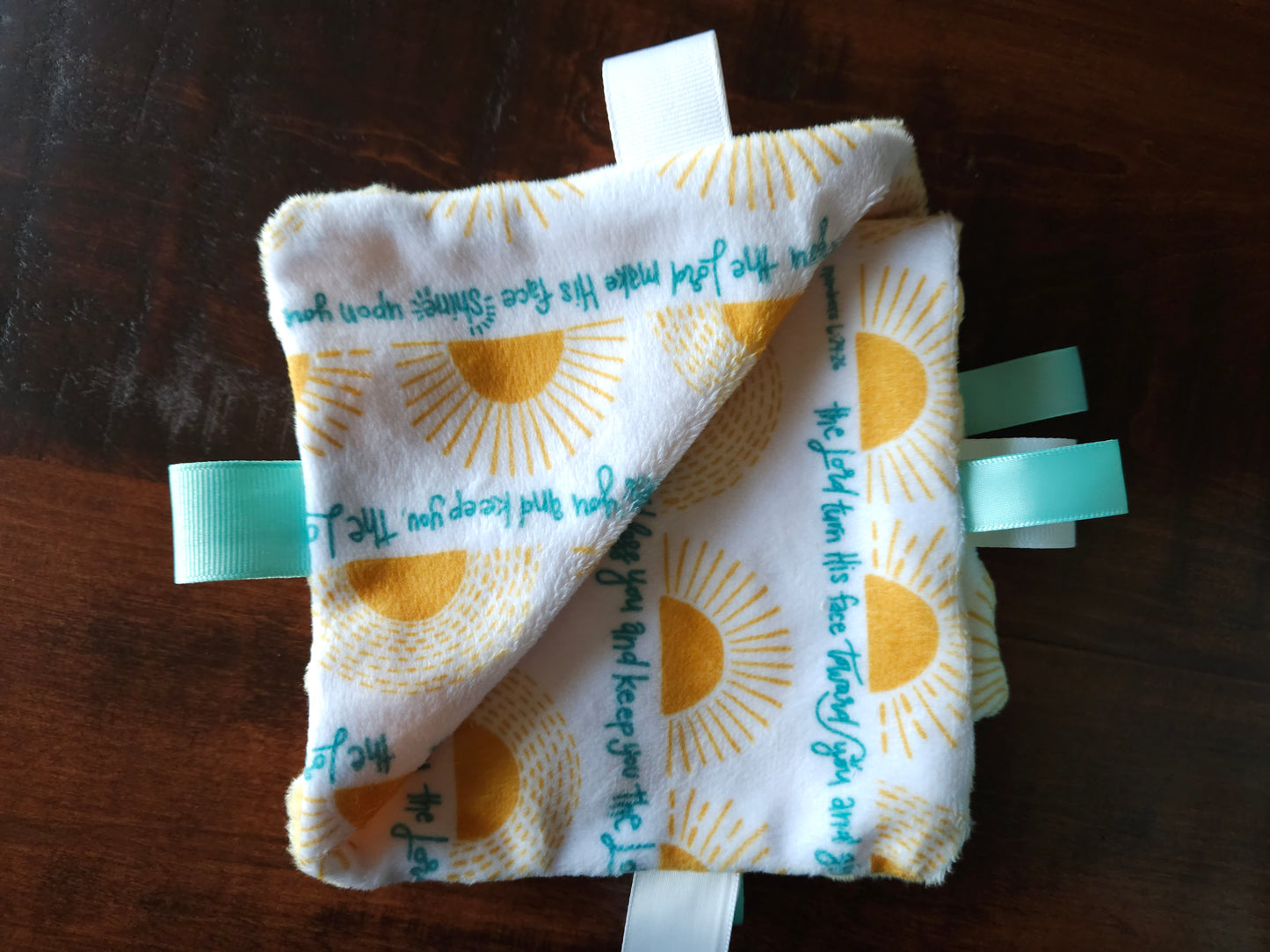 The Lord bless you and keep you prayer minky blankie or taggie handmade Christian fabric