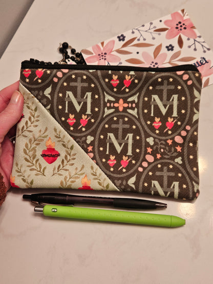 Miraculous Medal and Sacred Heart Pouches- variety of Catholic pouches