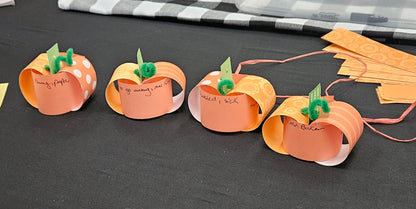 Five Finger Pumpkin Garland Craft