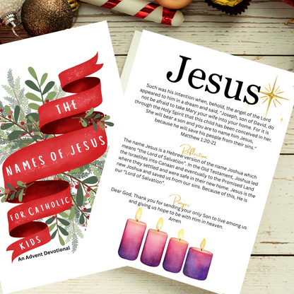 The Names of Jesus for Catholic Kids: An Advent Devotional- Physical Paperback Book