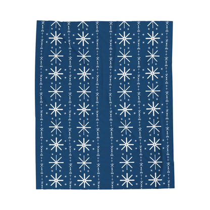 To Jesus through Mary Blue Eucharist Velveteen Plush Blanket, Cozy Gift for Spiritual Comfort, Home Decor, Relaxation, Prayer, Encouragement