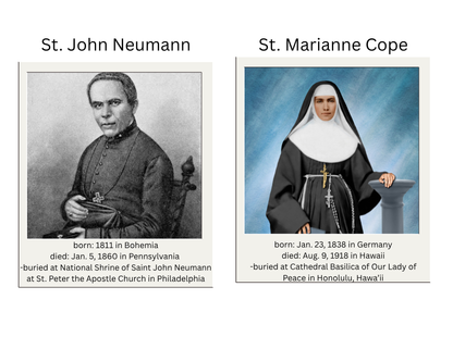American Blesseds and Saints Bulletin Board Freebie