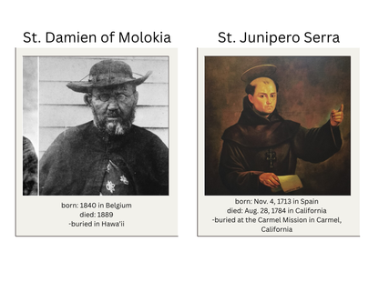 American Blesseds and Saints Bulletin Board Freebie