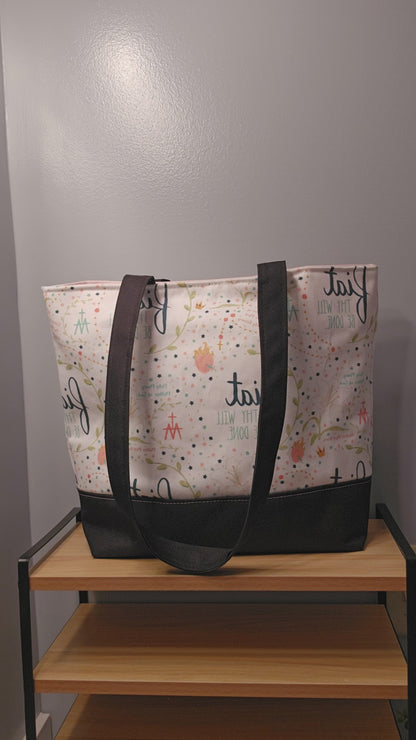 Final ones Extra Large Tote Fiat Catholic fabric