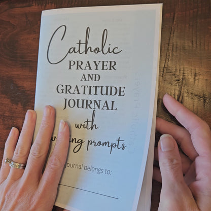 Catholic Prayer and Gratitude Journal with Writing Prompt 10 page Printable Booklet