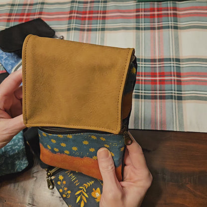 Phone Purse of Our Lady of Guadalupe Music and Stars Catholic fabric Wristlet option