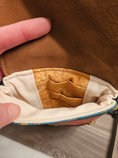 Phone Purse of Our Lady of Guadalupe Music and Stars Catholic fabric Wristlet option