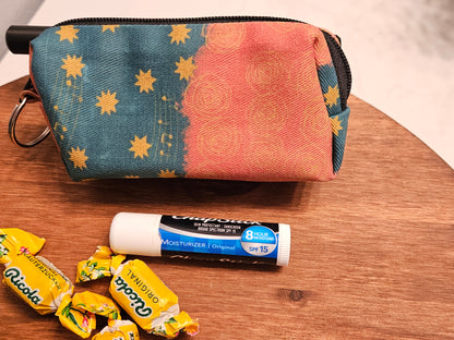 Bestseller Boxy Pouches in Christian Catholic fabrics for rosaries and necessities