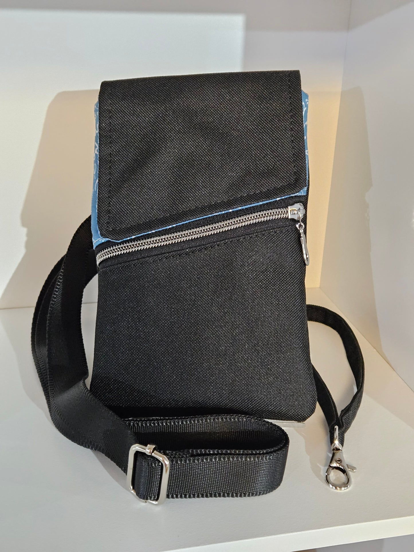 Phone Purse Be Still and Know that I am God Catholic Christian fabric crossbody purse with belt loop and wristlet options