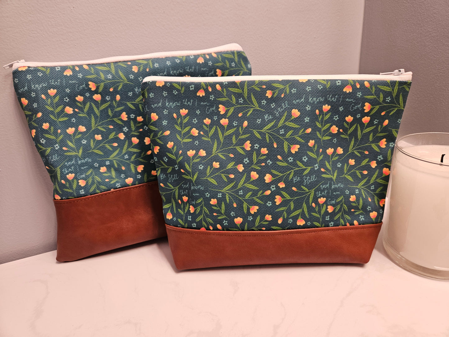 Veil Pouch Be Still and Know Catholic fabric Purse pouch