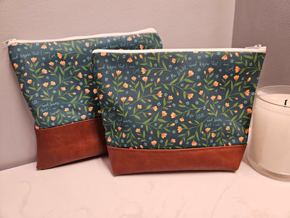 Veil Pouch Be Still and Know Catholic fabric Purse pouch