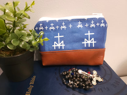 Marian M small boxy pouch Miraculous Medal design