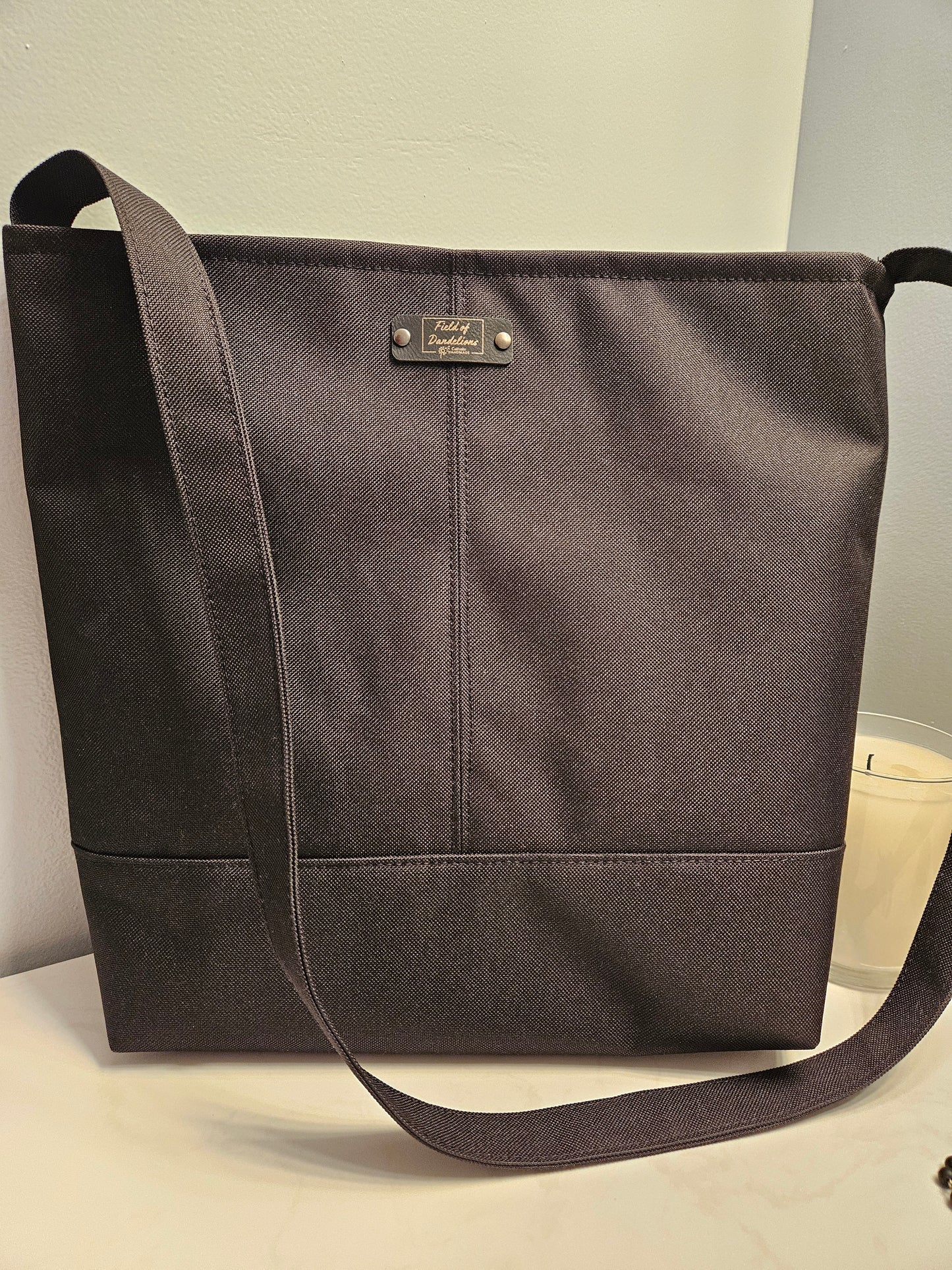 AMDG XL tote bag Ad Majorem Dei Gloriam "For the greater glory of God" waterproof canvas Catholic handmade gift