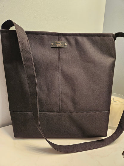 AMDG XL tote bag Ad Majorem Dei Gloriam "For the greater glory of God" waterproof canvas Catholic handmade gift
