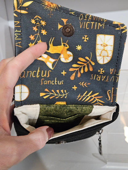 Phone Pouch Latin Adoration fabric Catholic pouch with belt loop