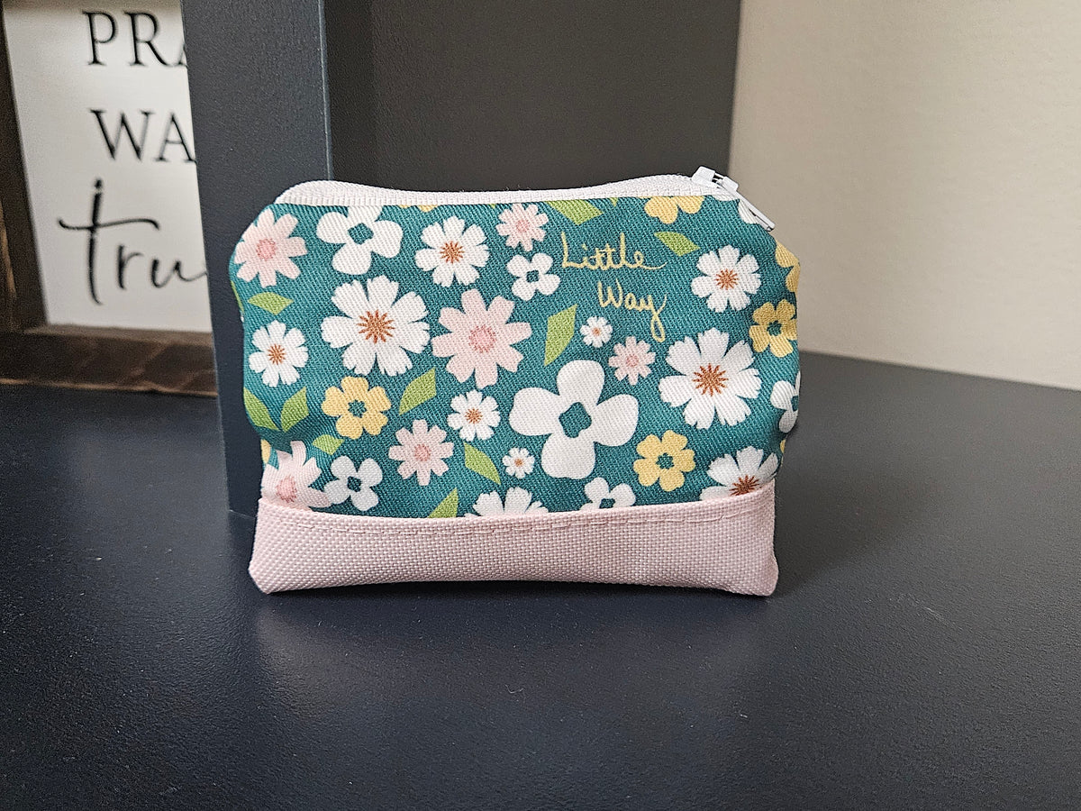 Little Way St. Therese of Lisieux Little Flower rosary pouch card case Catholic handmade