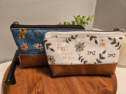 Fiat Thy Will be Done purse organizer carry-all pouch; ideal for veils and prayer cards