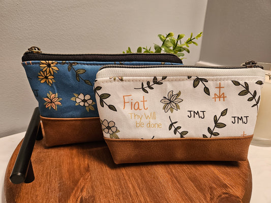 Fiat Thy Will be Done purse organizer carry-all pouch; ideal for veils and prayer cards