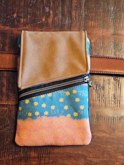 Phone Purse of Our Lady of Guadalupe Music and Stars Catholic fabric Wristlet option