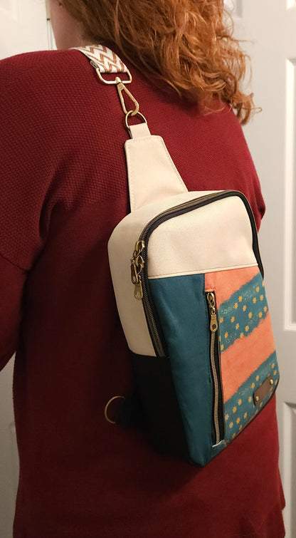 Crossbody Sling Our Lady of Guadalupe Music Stars on Mantle Catholic handmade purse