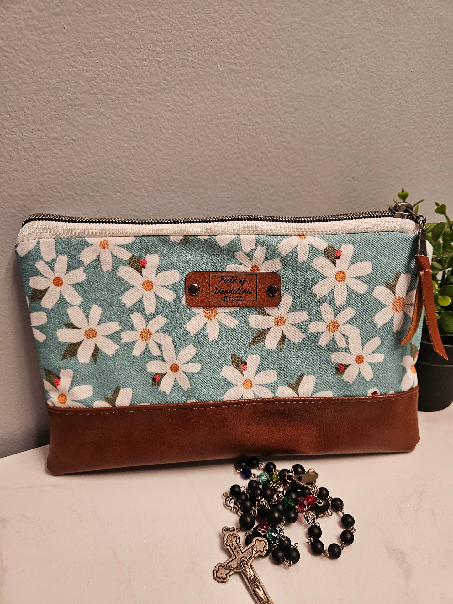 Clutch of Our Lady's ladybugs (beetles) in a daisy fabric Medieval legend