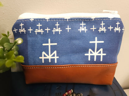 Marian M small boxy pouch Miraculous Medal design